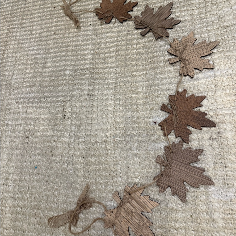 (NWT) Wooden Garland 43” (set of 2)
